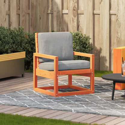 vidaXL Chaise de jardin marron cire 57,5x63x76 cm Bois de pin massif