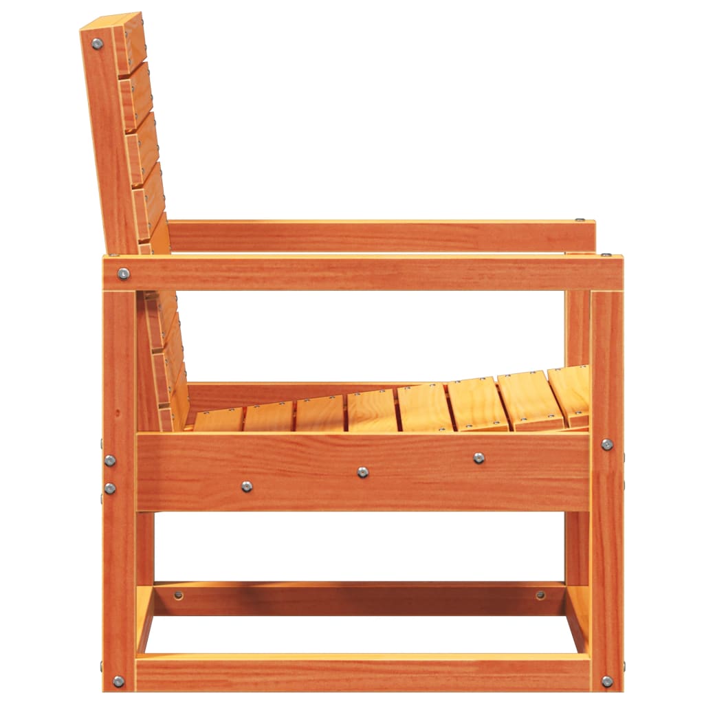 vidaXL Chaise de jardin marron cire 57,5x63x76 cm Bois de pin massif