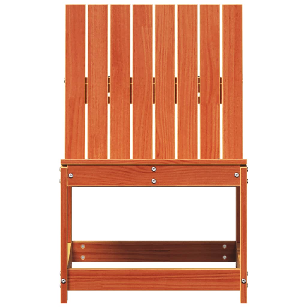 vidaXL Gartenstuhl Wachsbraun 50,5x55x77 cm Massivholz Kiefer