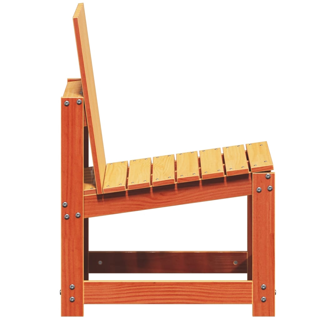 vidaXL 3-tlg. Garten-Lounge-Set Wachsbraun Massivholz Kiefer