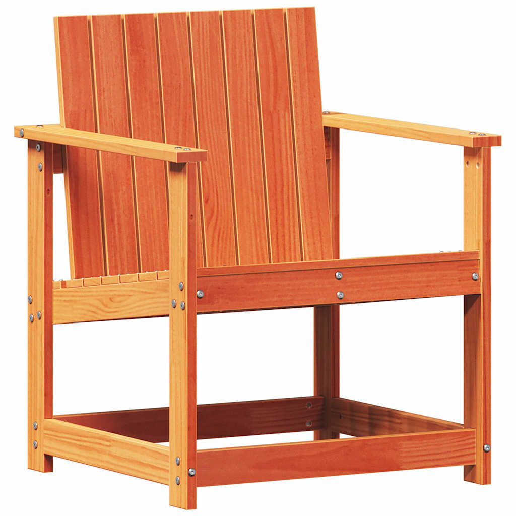 vidaXL 3-tlg. Garten-Lounge-Set Wachsbraun Massivholz Kiefer