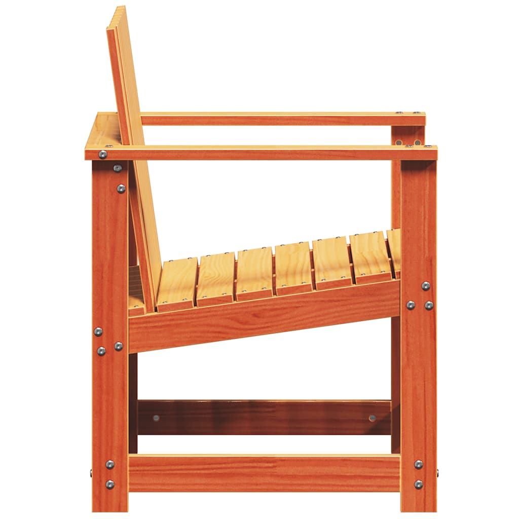 vidaXL 3-tlg. Garten-Lounge-Set Wachsbraun Massivholz Kiefer
