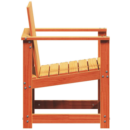 vidaXL 3-tlg. Garten-Lounge-Set Wachsbraun Massivholz Kiefer