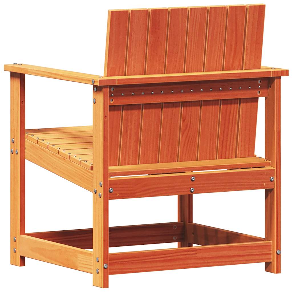 vidaXL 3-tlg. Garten-Lounge-Set Wachsbraun Massivholz Kiefer