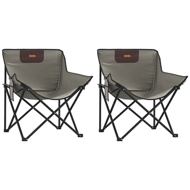 vidaXL Campingstühle 2 Stk. mit Tasche Klappbar Grau