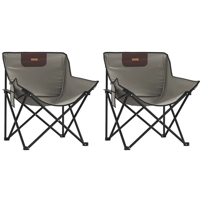 vidaXL Campingstühle 2 Stk. mit Tasche Klappbar Grau