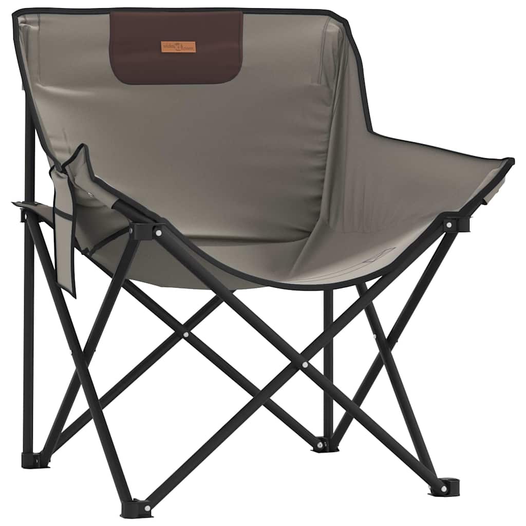 vidaXL Campingstühle 2 Stk. mit Tasche Klappbar Grau