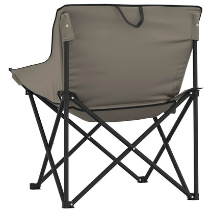 vidaXL Campingstühle 2 Stk. mit Tasche Klappbar Grau