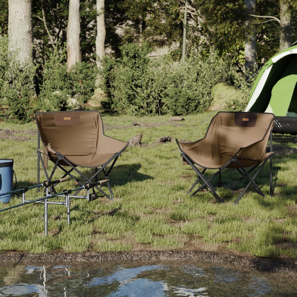 vidaXL Campingstühle 2 Stk. mit Tasche Klappbar Braun