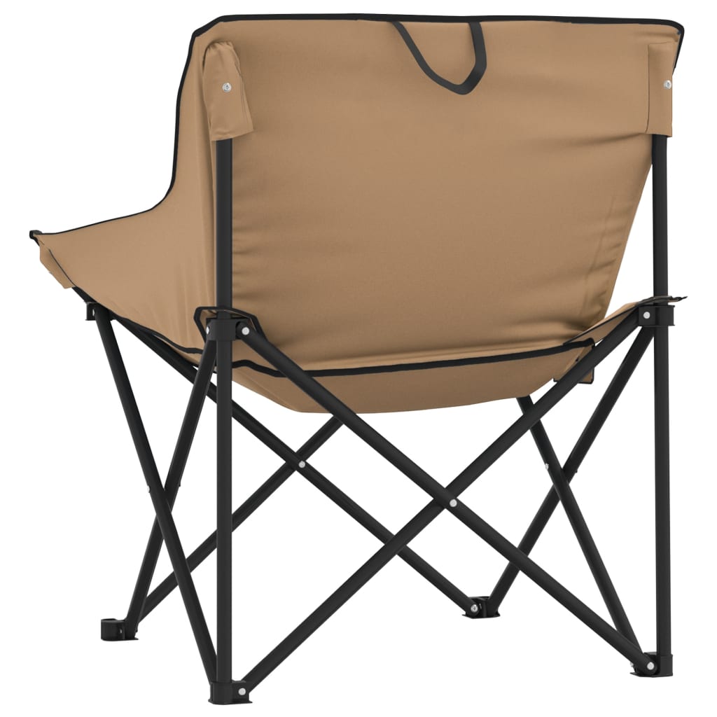 vidaXL Campingstühle 2 Stk. mit Tasche Klappbar Braun