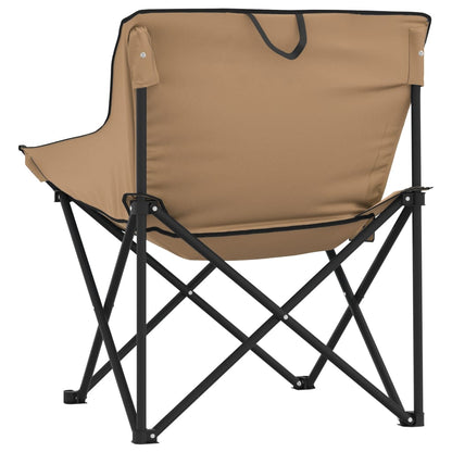 vidaXL Campingstühle 2 Stk. mit Tasche Klappbar Braun