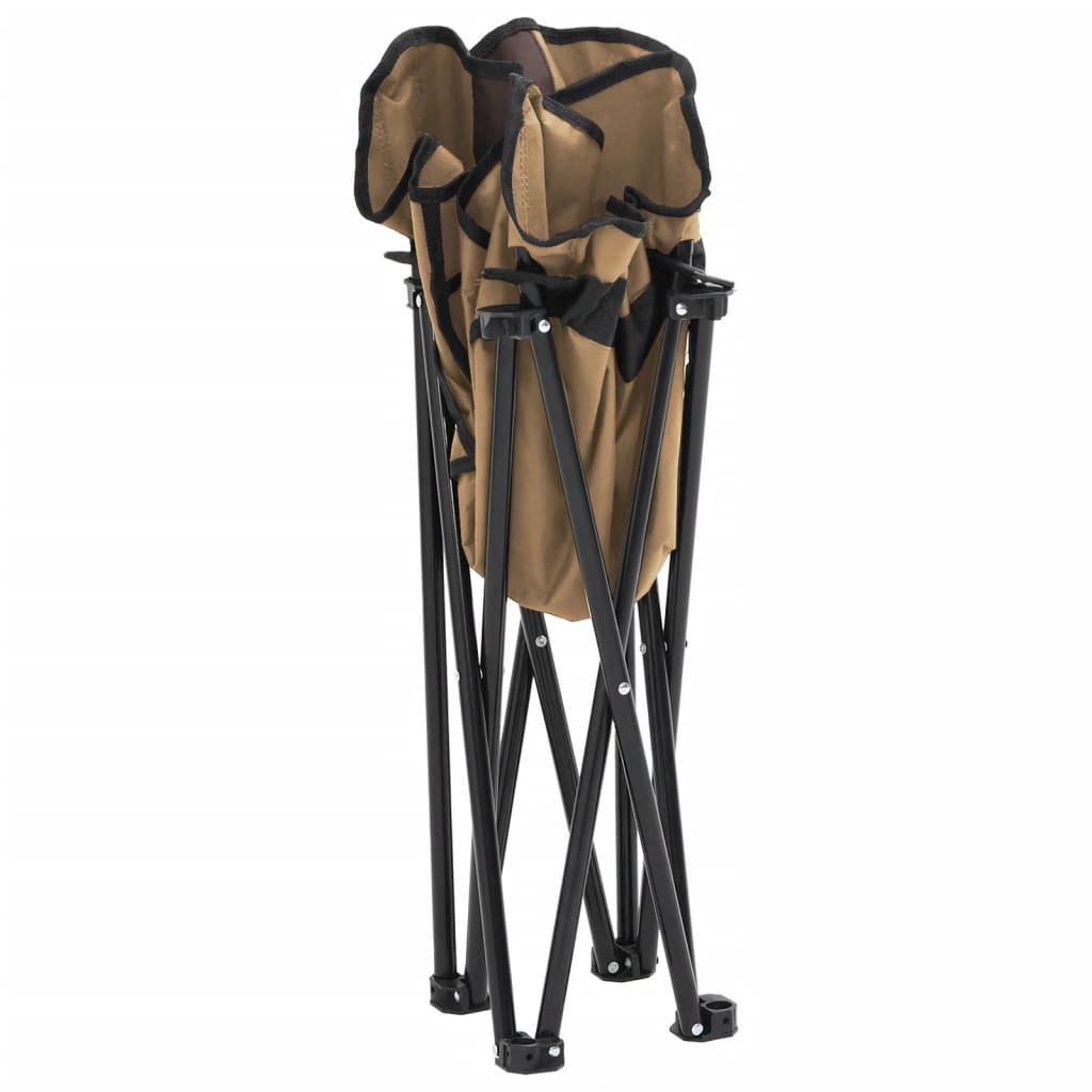 vidaXL Campingstühle 2 Stk. mit Tasche Klappbar Braun