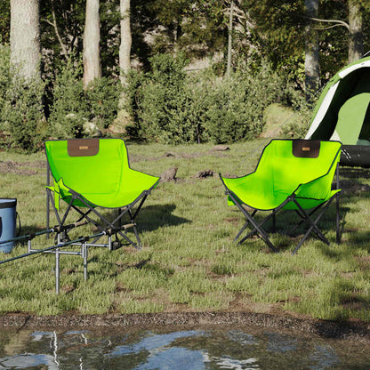 vidaXL Campingstühle 2 Stk. mit Tasche Klappbar Grün