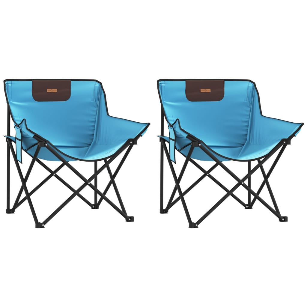 vidaXL Campingstühle 2 Stk. mit Tasche Klappbar Hellblau