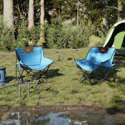 vidaXL Campingstühle 2 Stk. mit Tasche Klappbar Hellblau