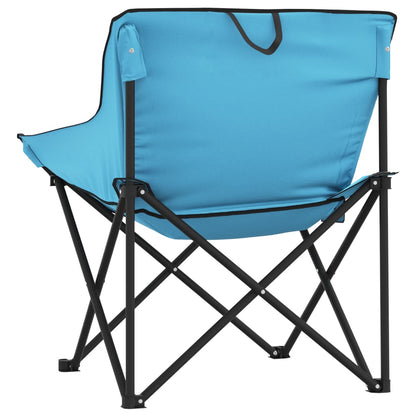 vidaXL Campingstühle 2 Stk. mit Tasche Klappbar Hellblau