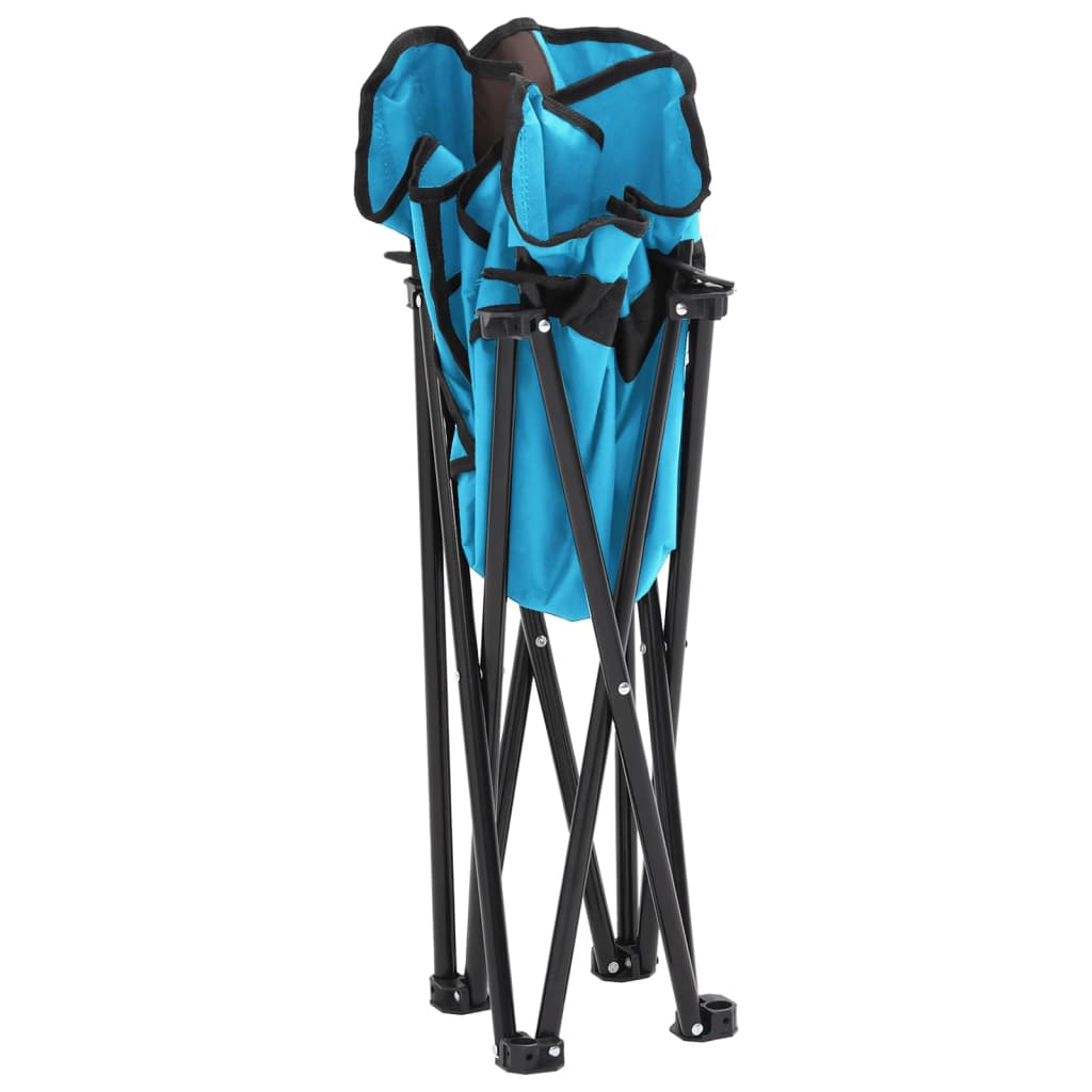vidaXL Campingstühle 2 Stk. mit Tasche Klappbar Hellblau