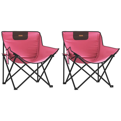 vidaXL Campingstühle 2 Stk. mit Tasche Klappbar Rosa