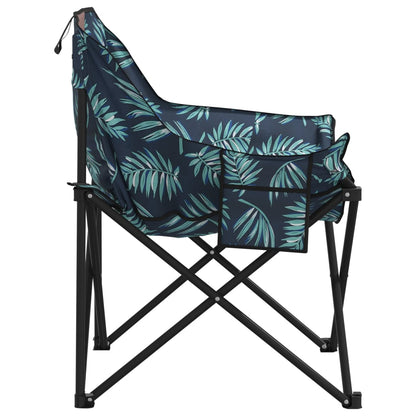vidaXL Campingstühle 2 Stk. mit Tasche Klappbar Blattmuster
