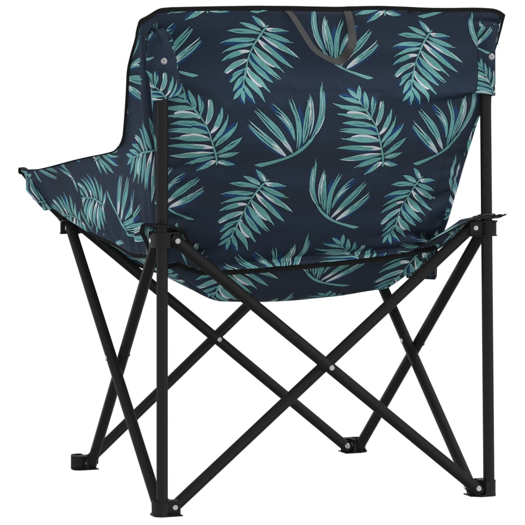 vidaXL Campingstühle 2 Stk. mit Tasche Klappbar Blattmuster