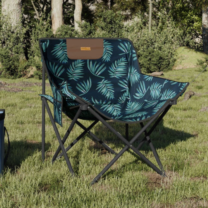 vidaXL Campingstühle 2 Stk. mit Tasche Klappbar Blattmuster
