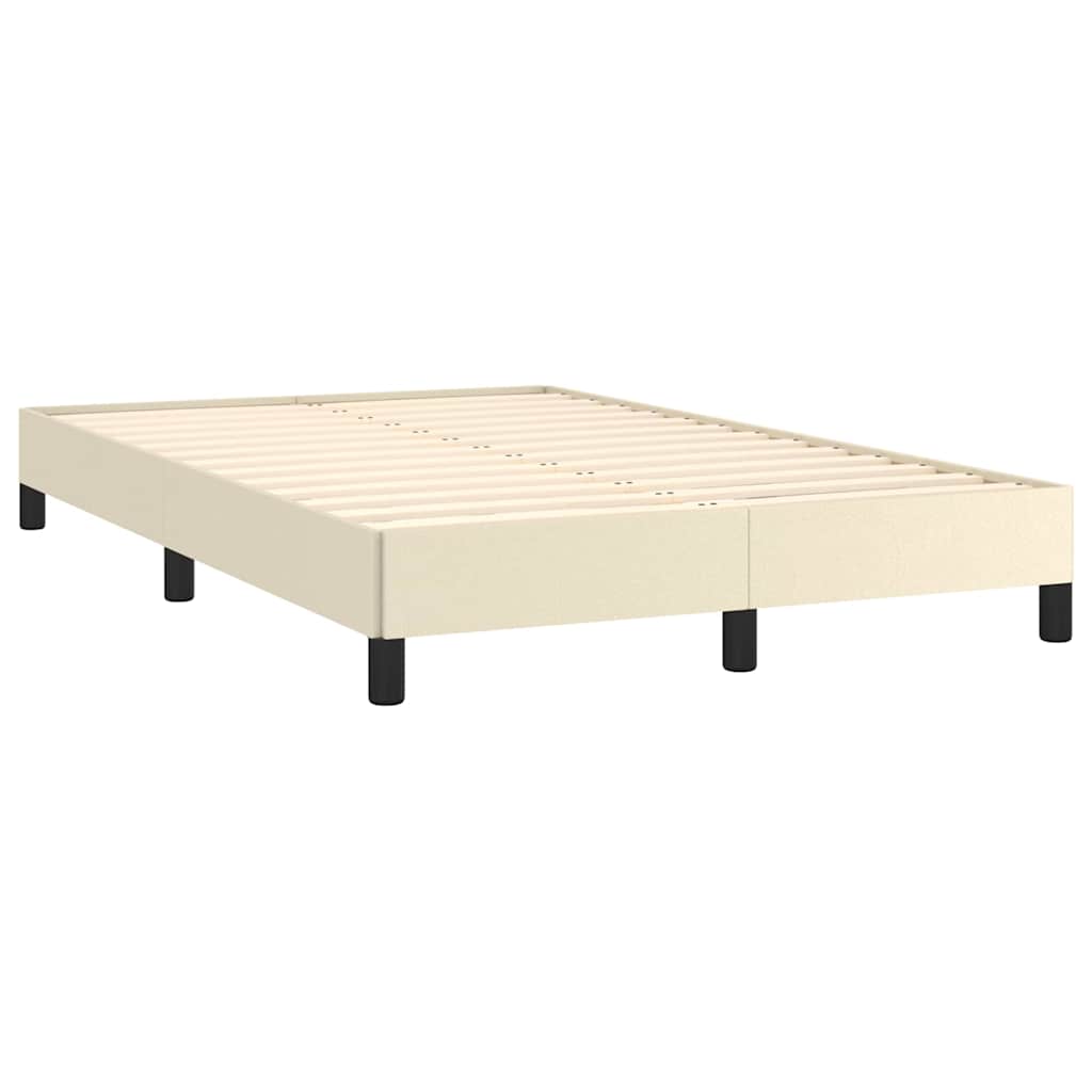 vidaXL Bettgestell ohne Matratze Creme 120x190 cm Kunstleder