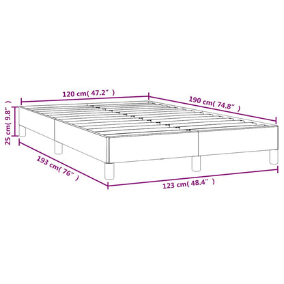 vidaXL Bettgestell ohne Matratze Creme 120x190 cm Kunstleder