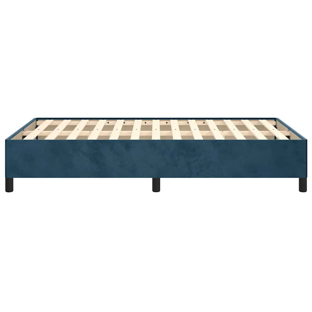 Bettgestell ohne Matratze Dunkelblau 120x190 cm Samt