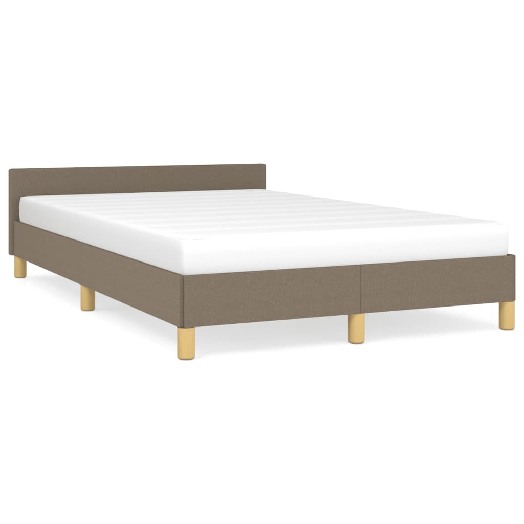 vidaXL Cadre de lit sans matelas taupe 120x190 cm tissu