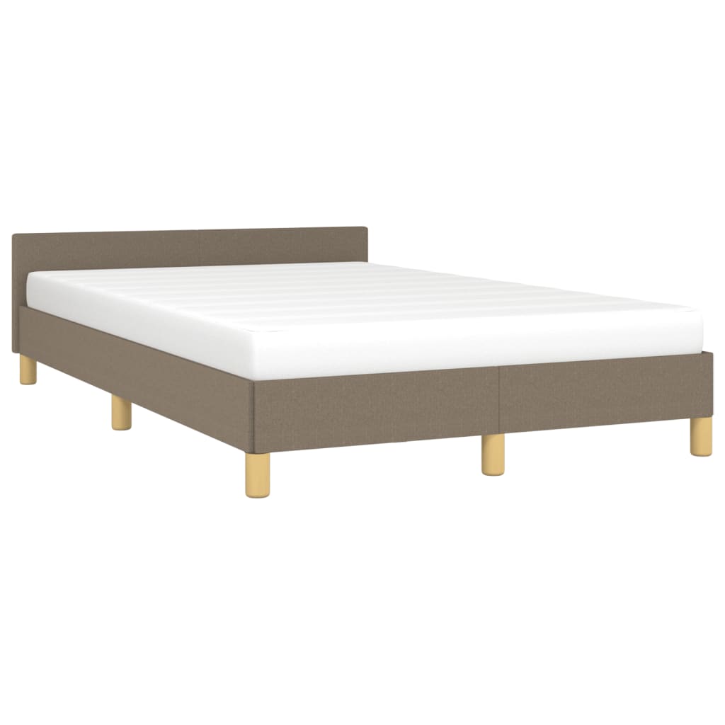 vidaXL Cadre de lit sans matelas taupe 120x190 cm tissu