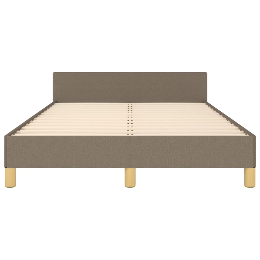 vidaXL Cadre de lit sans matelas taupe 120x190 cm tissu