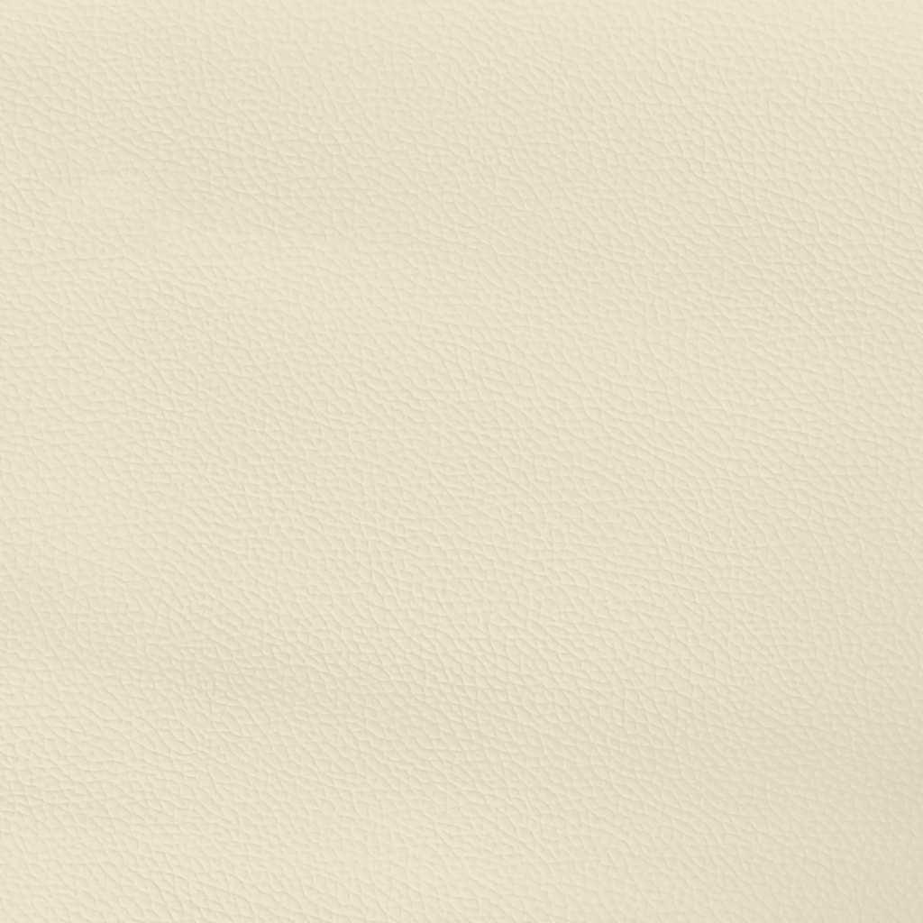 vidaXL Bettgestell ohne Matratze Creme 120x190 cm Kunstleder