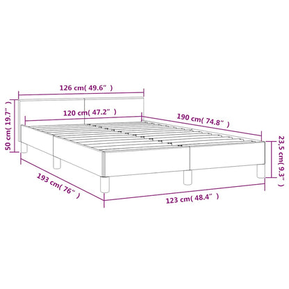 vidaXL Bettgestell ohne Matratze Creme 120x190 cm Kunstleder
