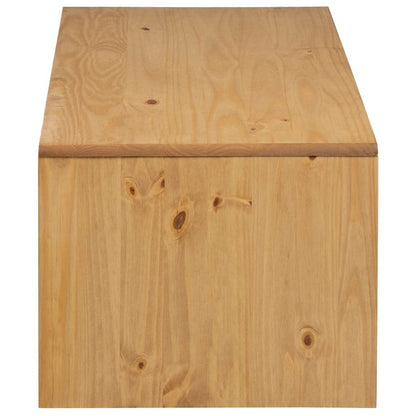 vidaXL Couchtisch SAUDA Eiche-Optik 99x55x45 cm Massivholz Kiefer