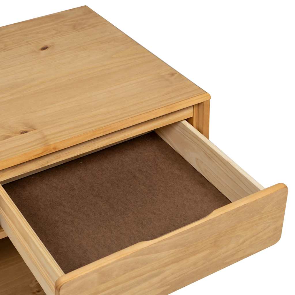 vidaXL Couchtisch SAUDA Eiche-Optik 99x55x45 cm Massivholz Kiefer