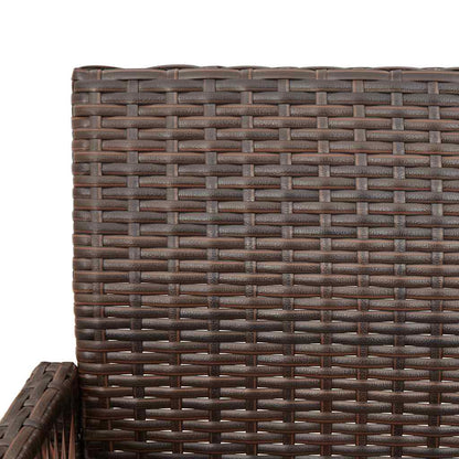 vidaXL Tabourets de bar de jardin 2 pcs Marron Résine tressée