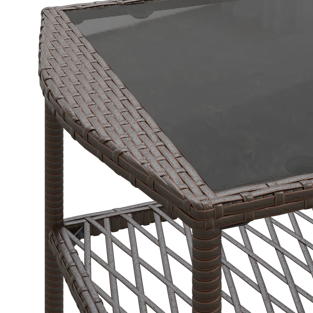 vidaXL 4-tlg. Garten-Sofagarnitur mit Kissen Braun Poly Rattan