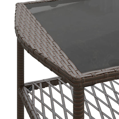 vidaXL 4-tlg. Garten-Sofagarnitur mit Kissen Braun Poly Rattan