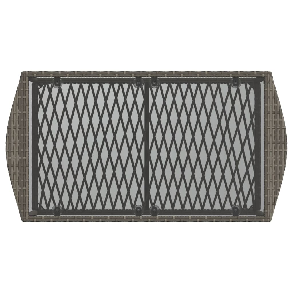 vidaXL 4-tlg. Garten-Sofagarnitur mit Kissen Grau Poly Rattan