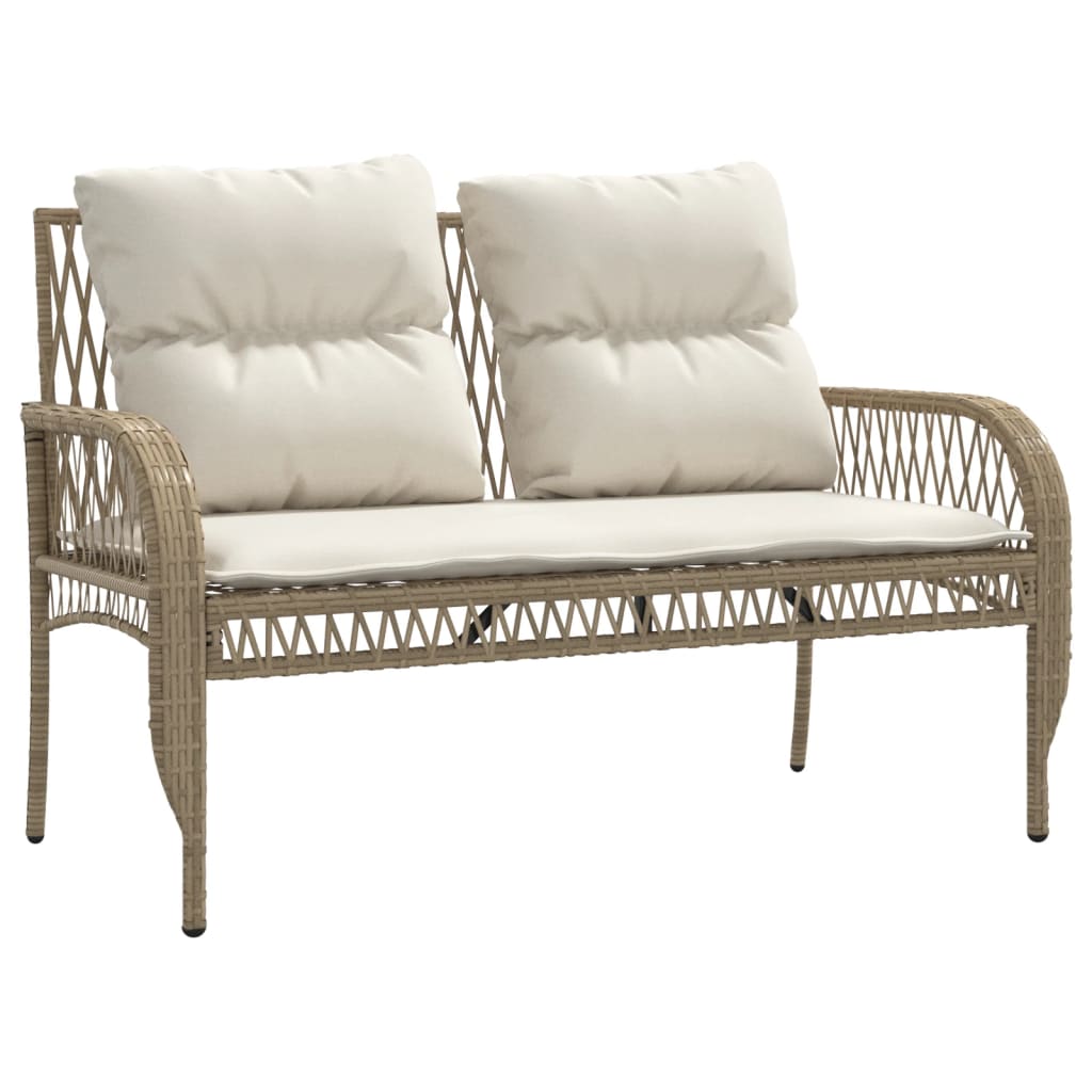 vidaXL Ensemble de canapés de jardin 4 pcs avec coussins en résine tressée beige