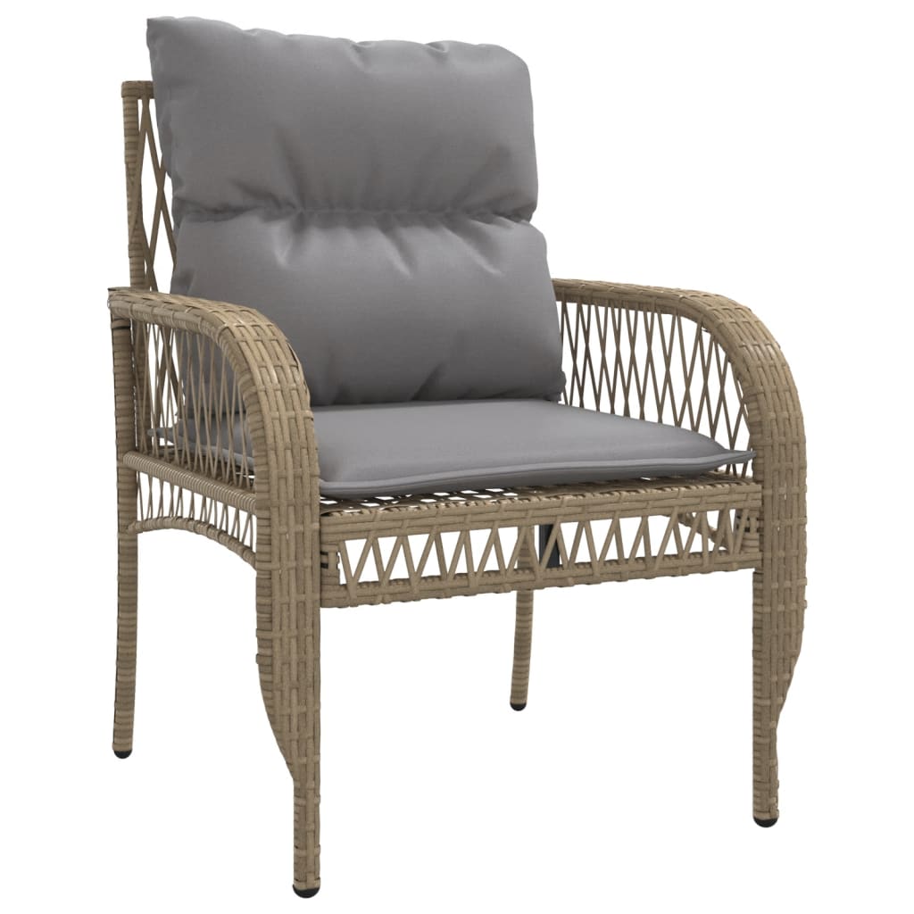 vidaXL Ensemble de canapés de jardin 4 pcs avec coussins en résine tressée beige