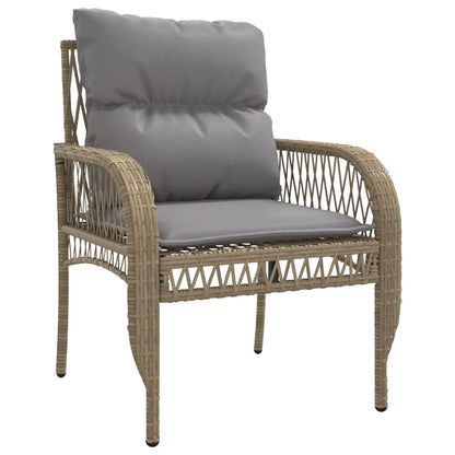 vidaXL Ensemble de canapés de jardin 4 pcs avec coussins en résine tressée beige