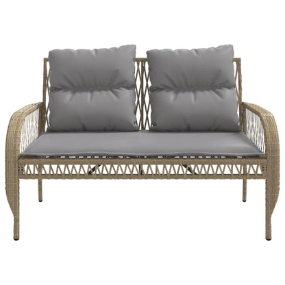 vidaXL Ensemble de canapés de jardin 4 pcs avec coussins en résine tressée beige