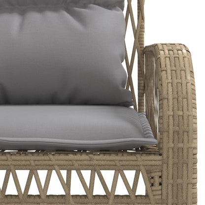 vidaXL Ensemble de canapés de jardin 4 pcs avec coussins en résine tressée beige