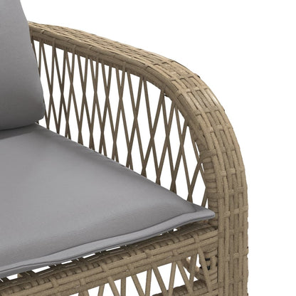 vidaXL Ensemble de canapés de jardin 4 pcs avec coussins en résine tressée beige