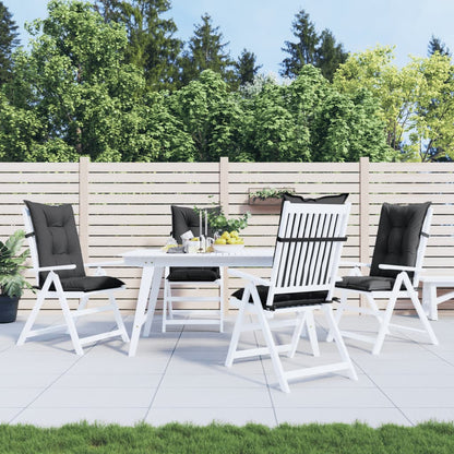 vidaXL Coussins pour chaises à dossier haut 4 pcs Mélange Anthracite 120x50x7 cm Tissu