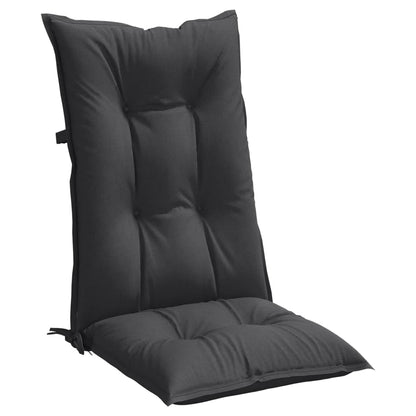 vidaXL Coussins pour chaises à dossier haut 4 pcs Mélange Anthracite 120x50x7 cm Tissu