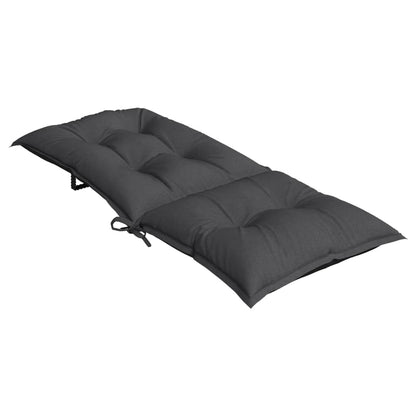 vidaXL Coussins pour chaises à dossier haut 4 pcs Mélange Anthracite 120x50x7 cm Tissu