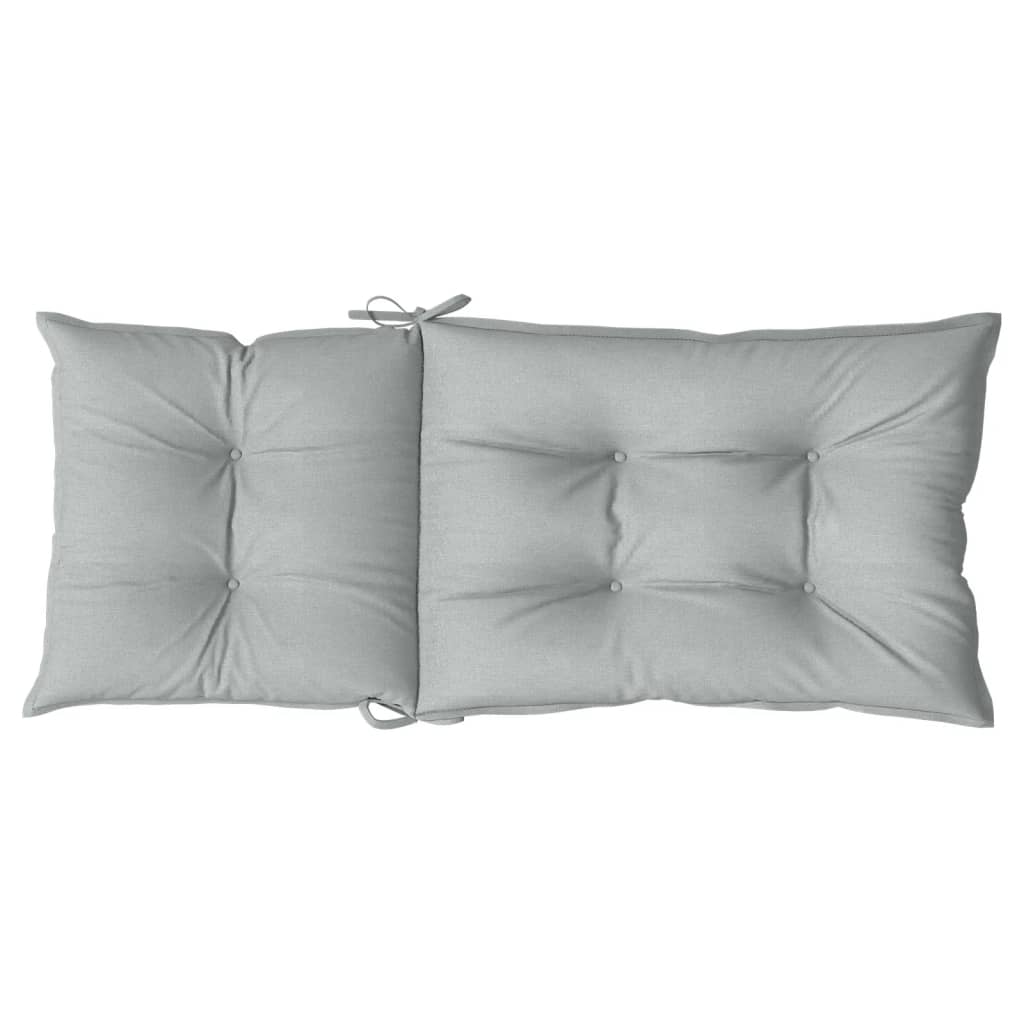 vidaXL Hochlehner-Auflagen 2 Stk. Melange Hellgrau 120x50x7 cm Stoff