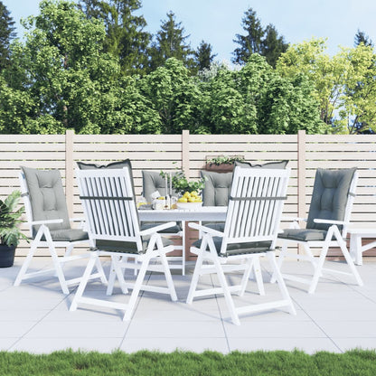 vidaXL Coussins pour chaises à dossier haut 6 pcs. Gris clair chiné 120x50x7 cm Tissu